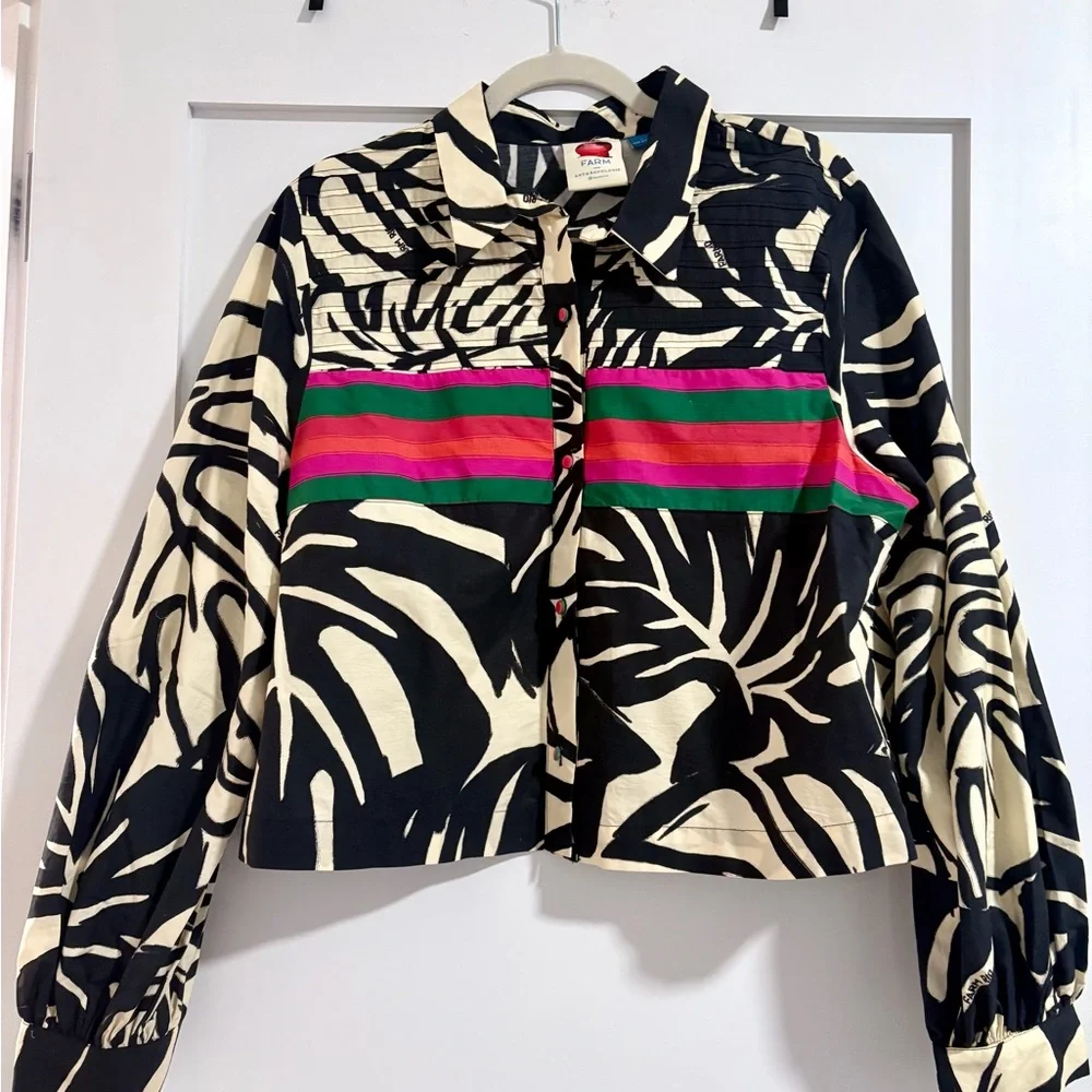 Farm Rio x Anthropologie Puff-Sleeve Graphic Blouse - Picture 3 of 5